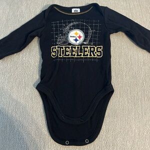 Two Steelers Black and Gold Baby Bodysuits (2)